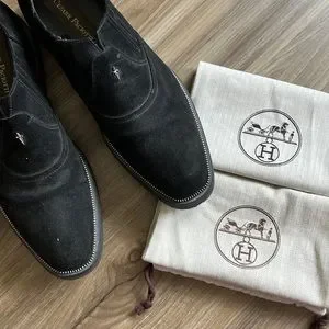Cesare Paciotti Suede Zipper Teeth Dagger Loafers Black Size 9 $2489.00 !!CESARE PACIOTTI LUXURY BLACK CROC GATOR LOAFERS  main image 3